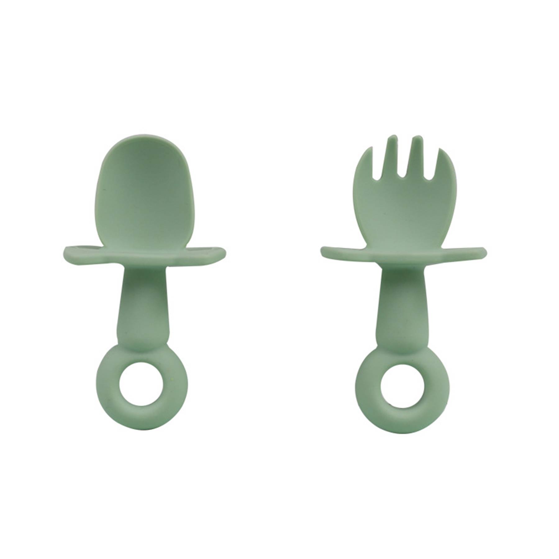 Silicone Baby Spoons Self Feeding and Forks 5