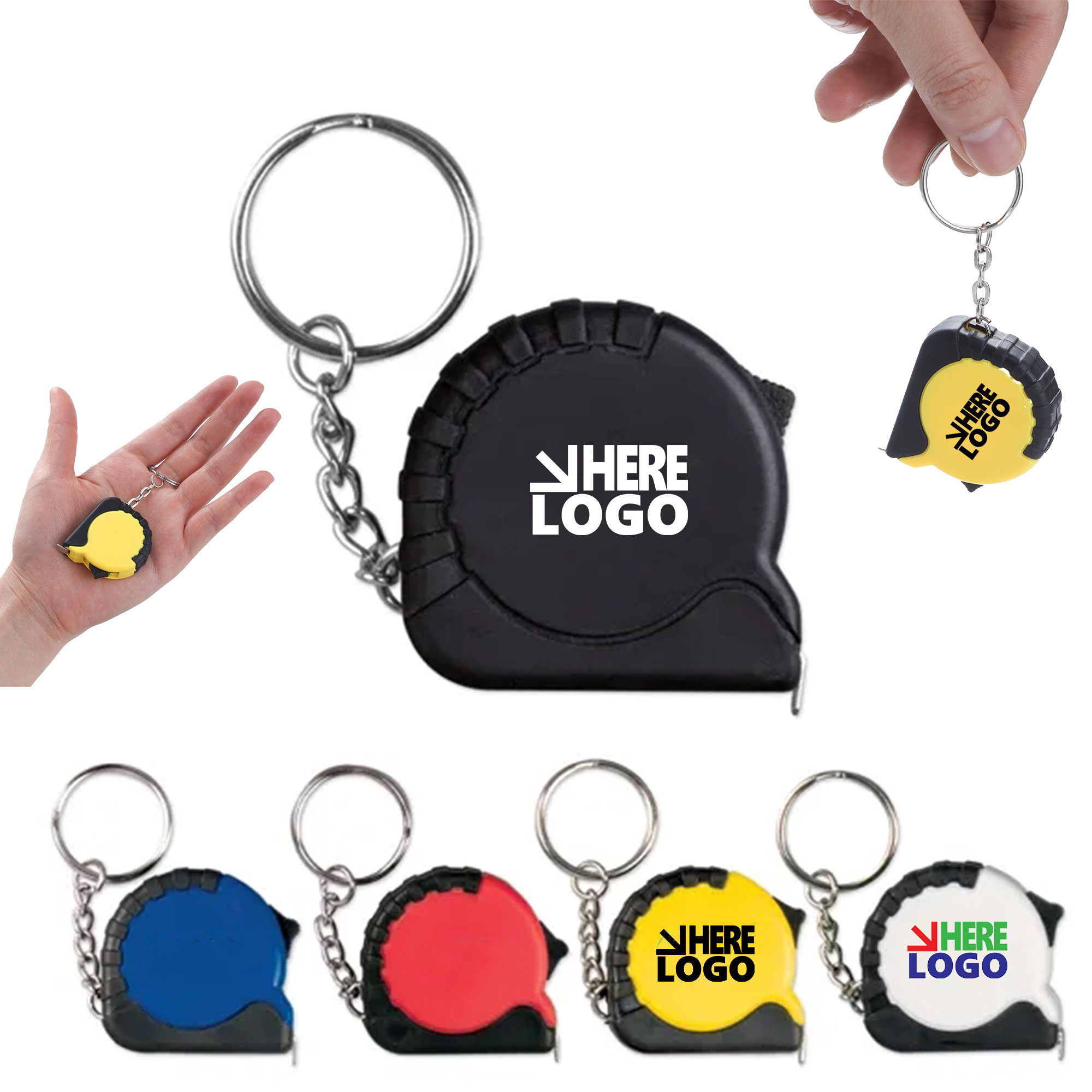 MOQ 20 Tape Measure Key Chain 3' Mini Tool 2