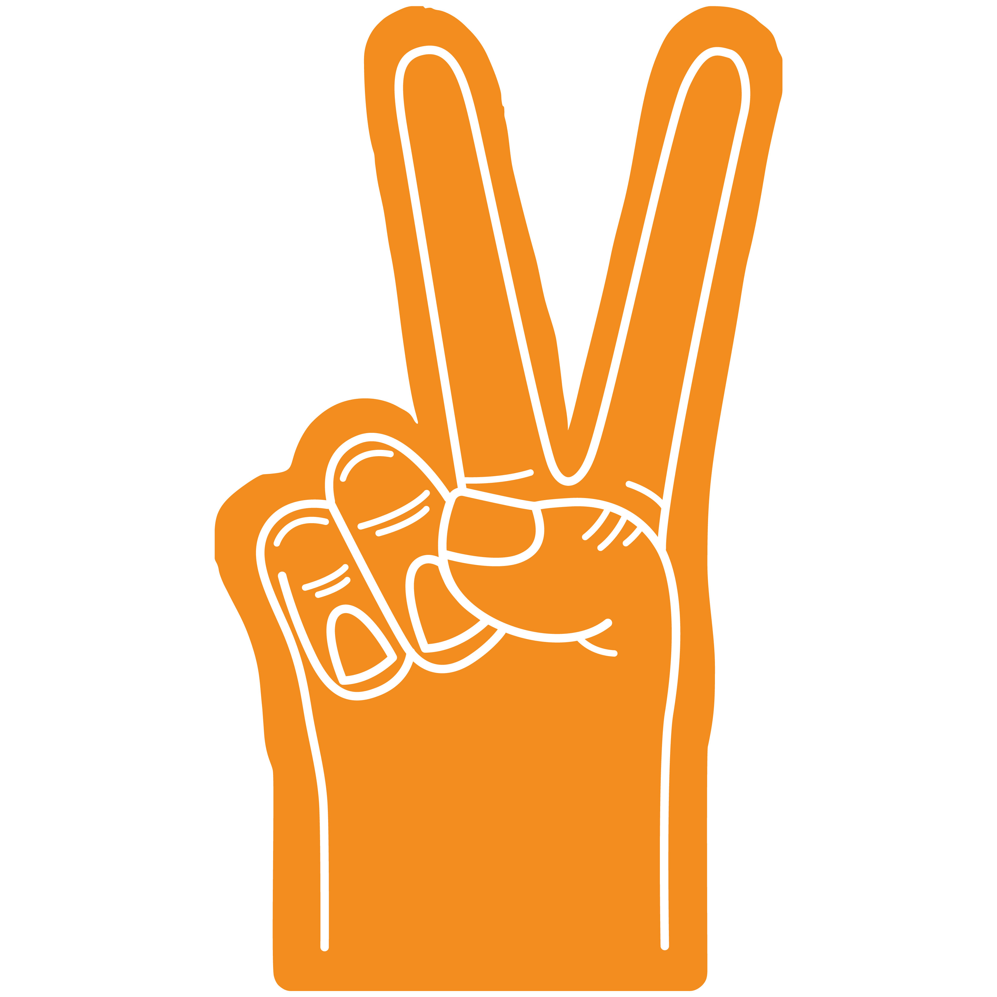 6.5" Peace/Victory Hand 2