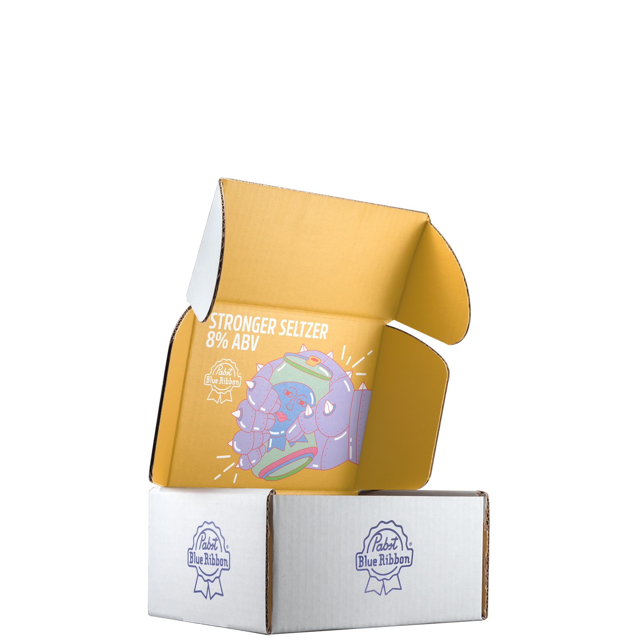 Mailing Box, B-Flute8" x 6" x 4" - White - C - 192 sq in 2