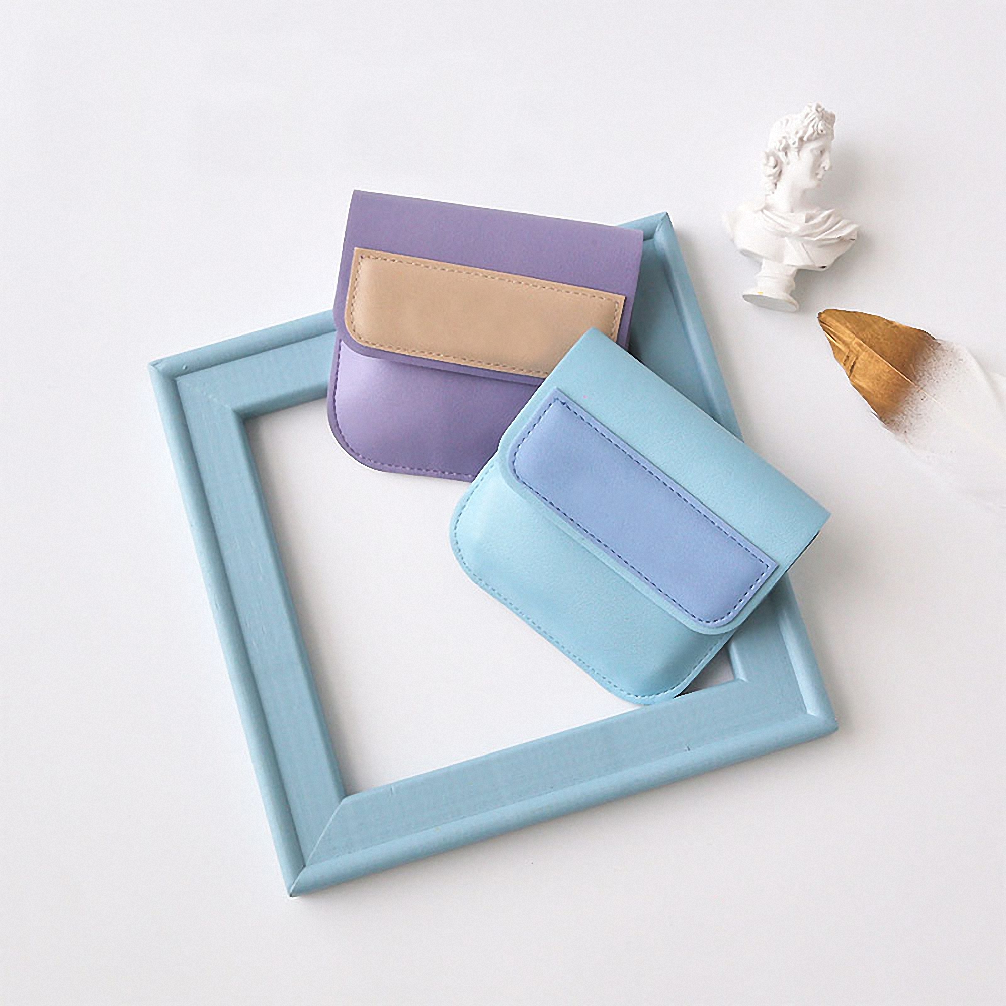 Buttoned Leather Coin Purse 2