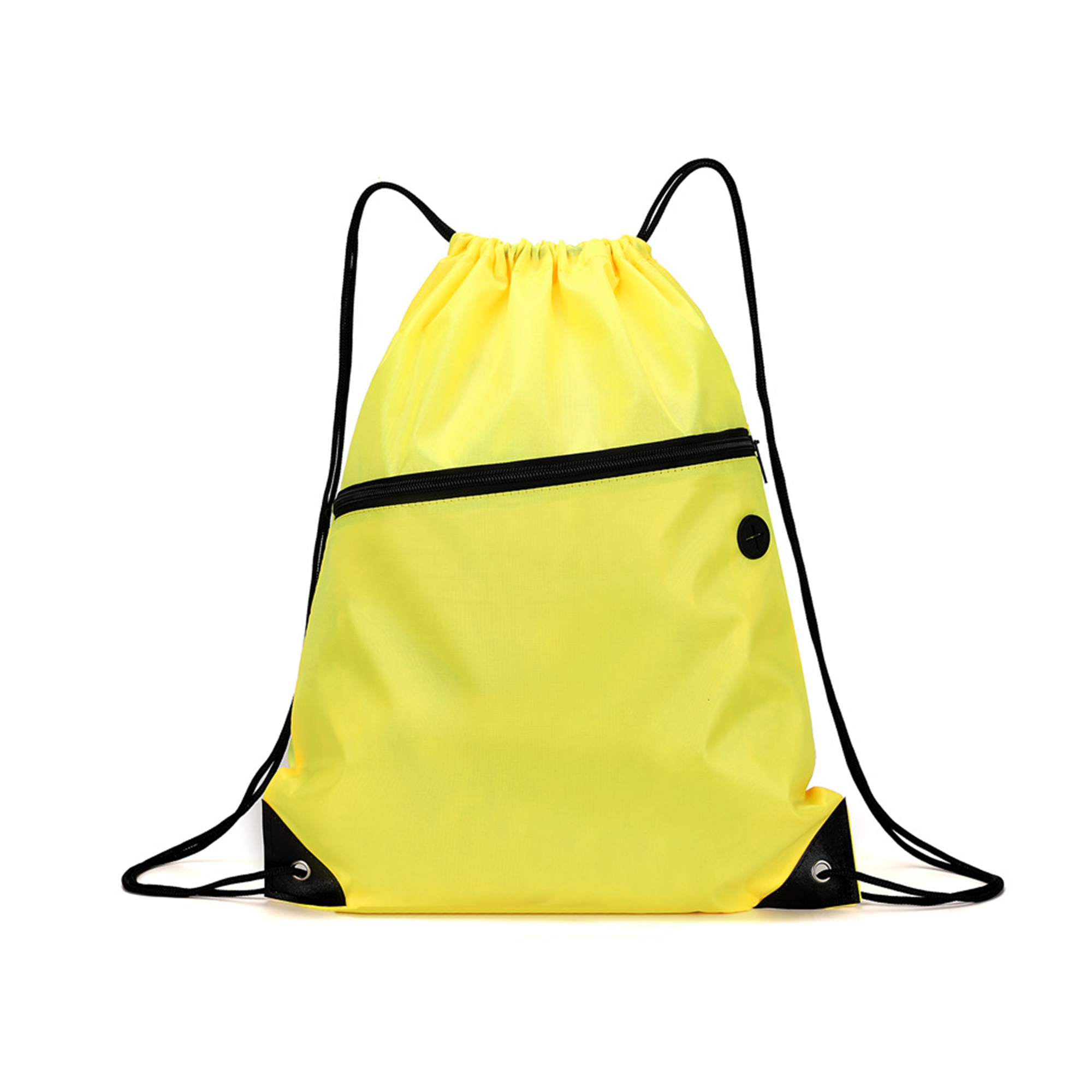 Polyester Drawstring Backpack With Zipper Pocket 4