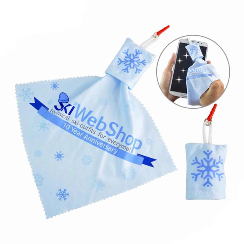 Portable Mini Microfiber Cleaning Cloth with Pouch 3