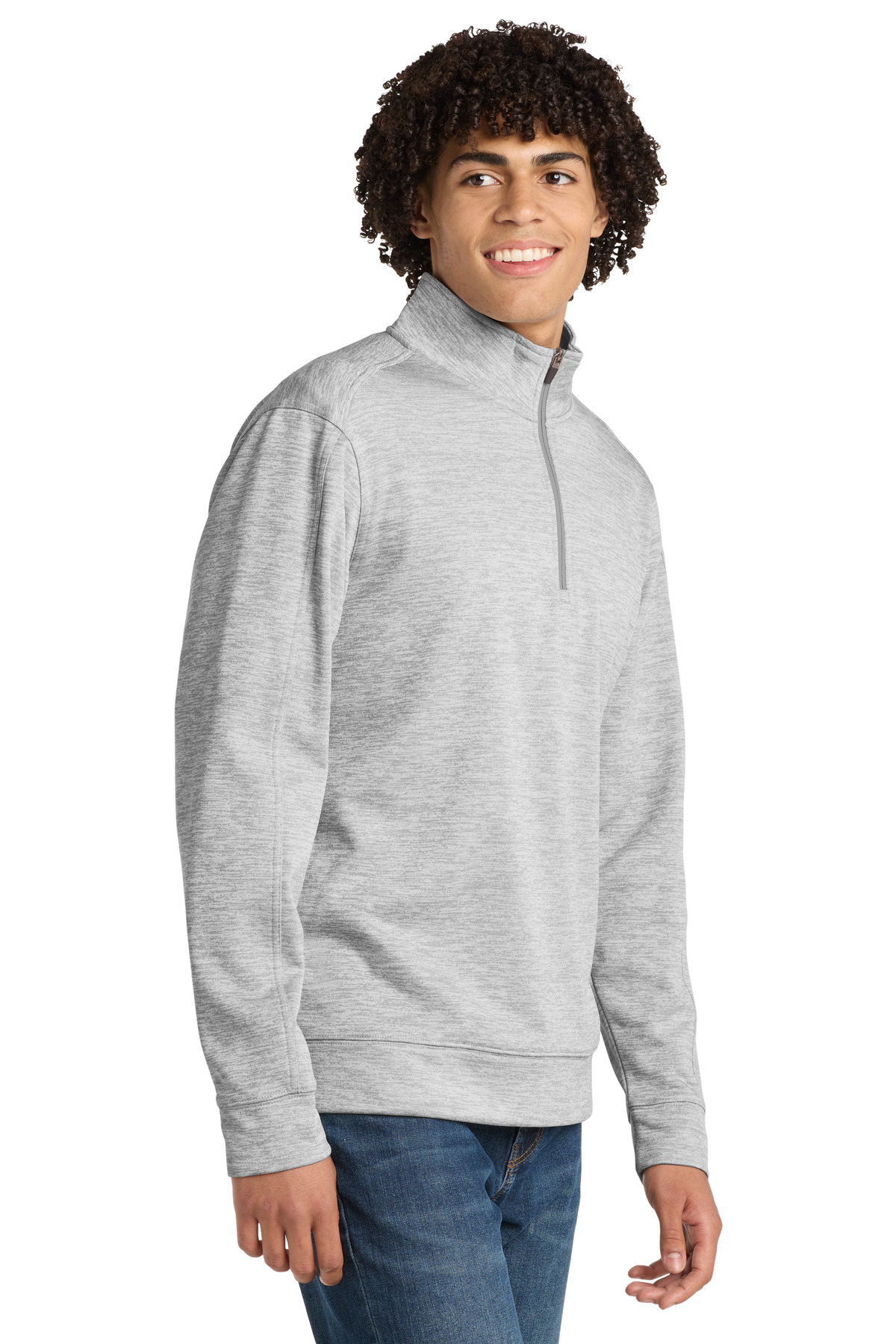 Sport-Tek PosiCharge Electric Heather Fleece 1/4-Zip Pullover. ST226, custom hoodie or sweatshirt with logo imprint 10