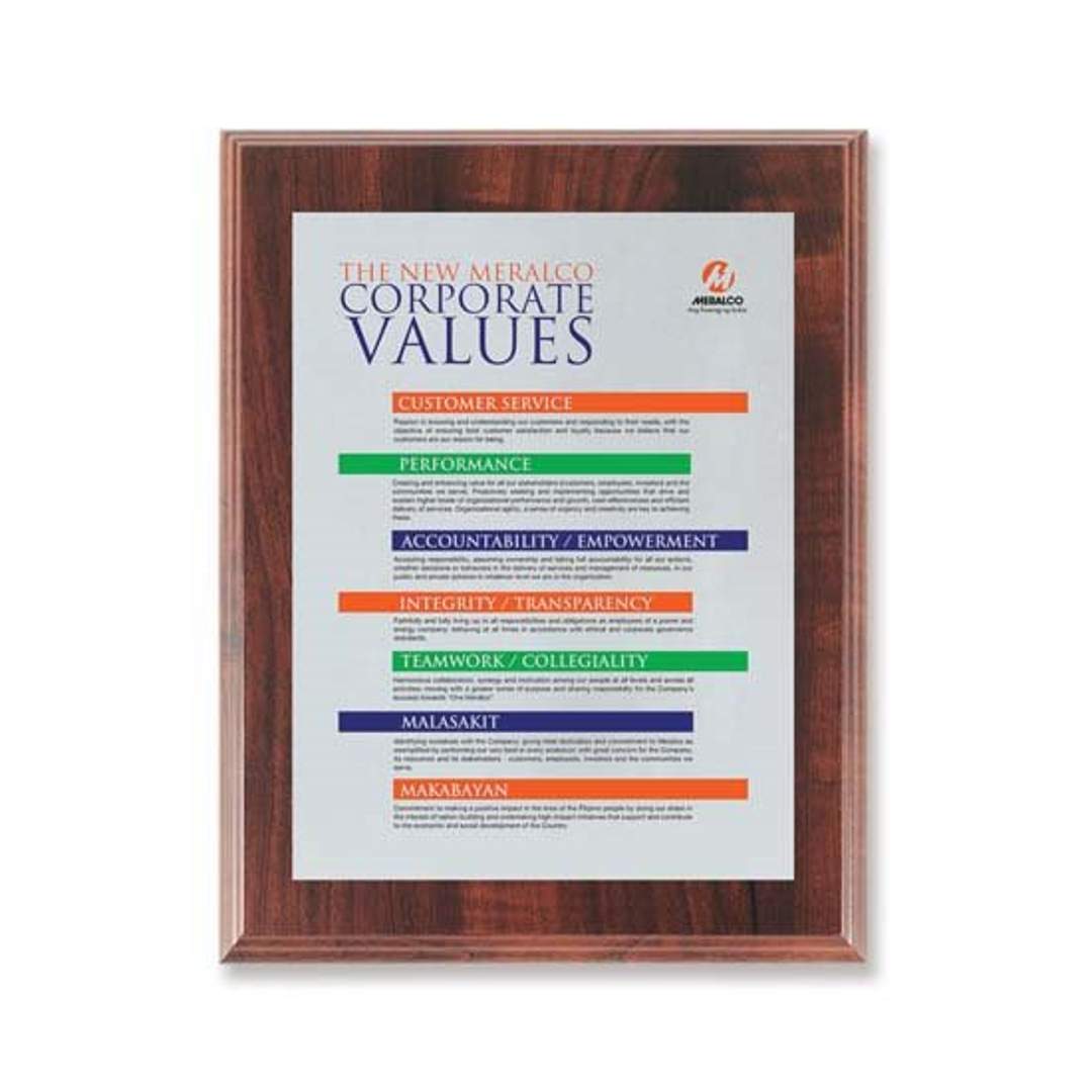 Screenprint Aluminum - Walnut Finish 1