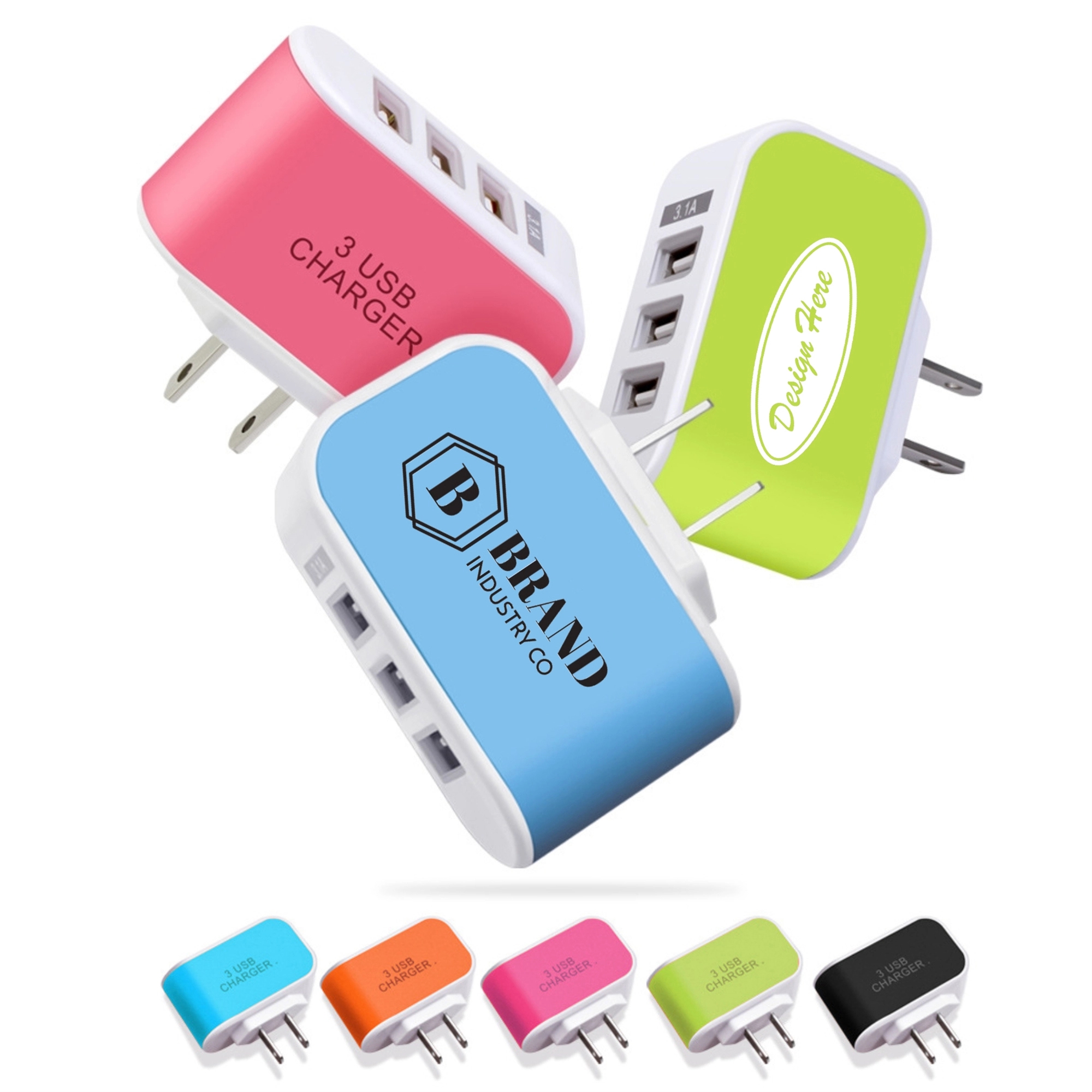 3-Port USB Fast Charger