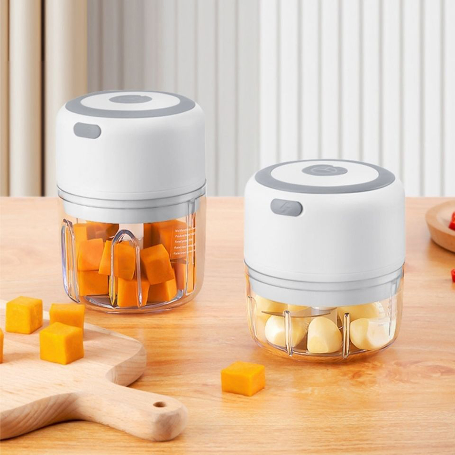Kitchen Electric Chopper Garlic Press 3