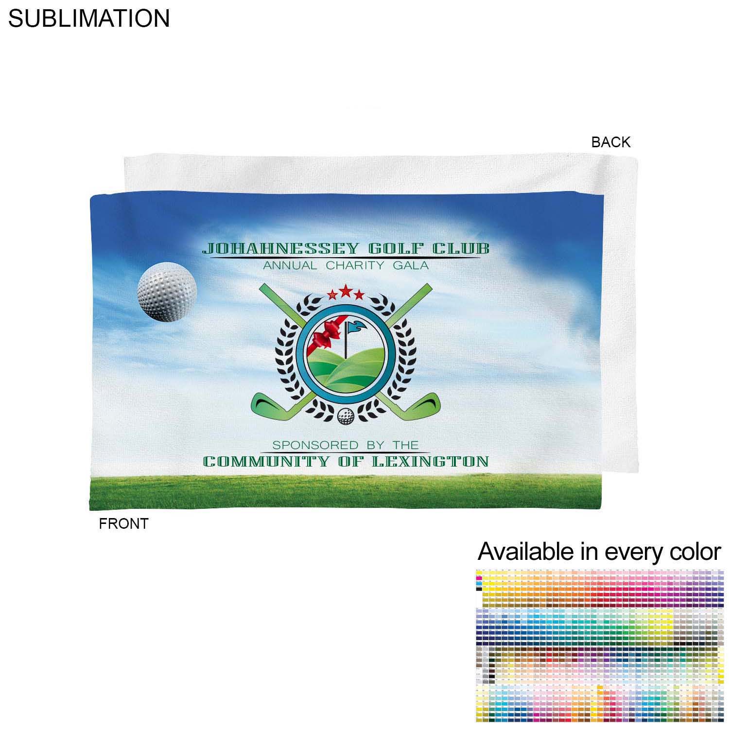 Plush and Soft Velour Terry Cotton Blend Sports, Sweat Towel, 12x18, Sublimated Edge to Edge 2