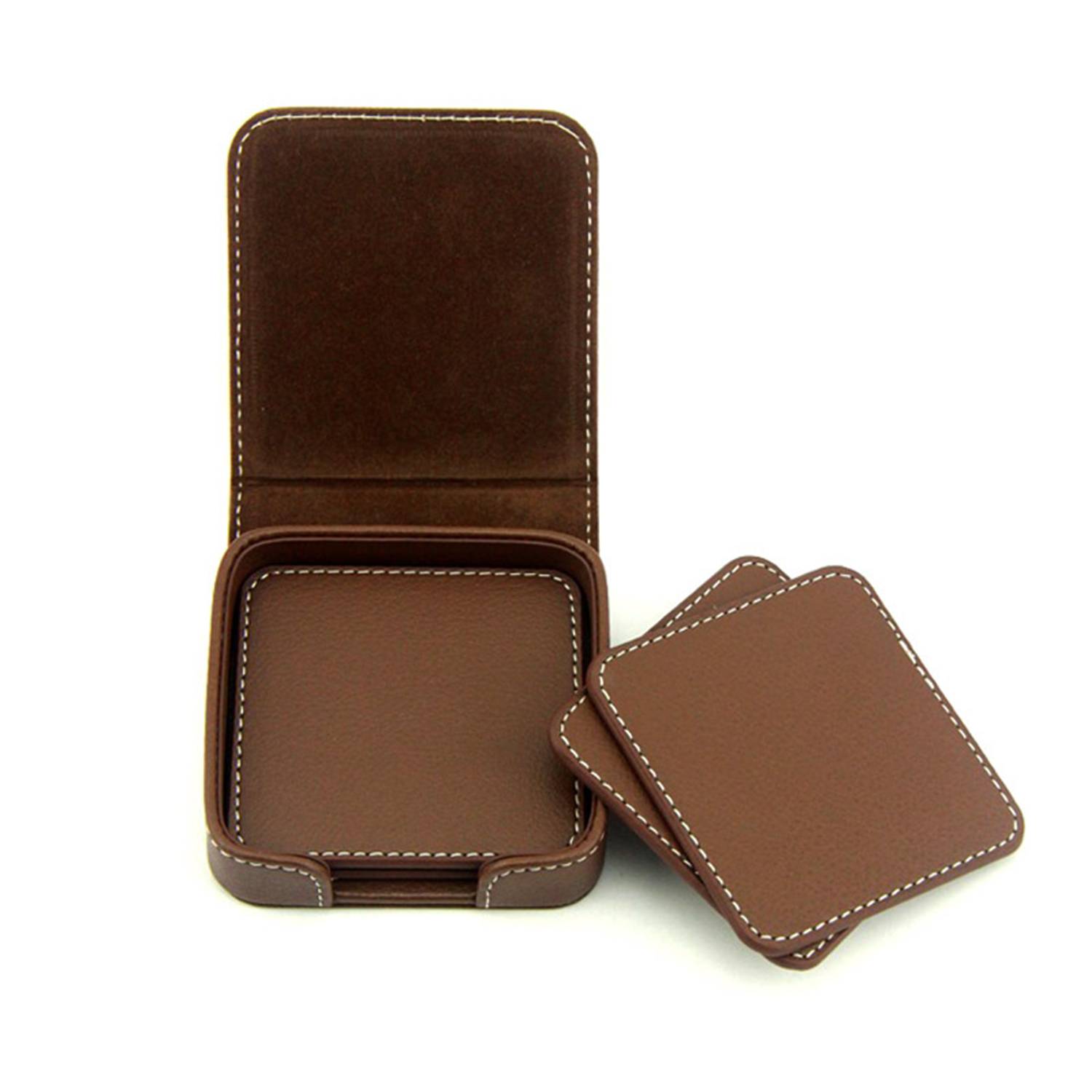 PU Leather Insulated Coaster Set 4