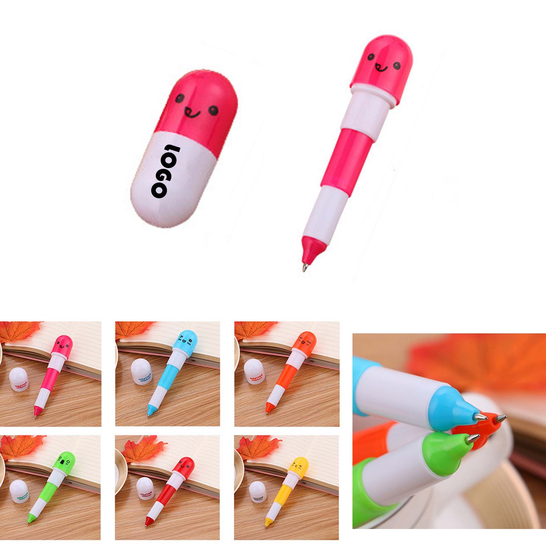 Retractable Capsule Pill Ballpoint Pen 1