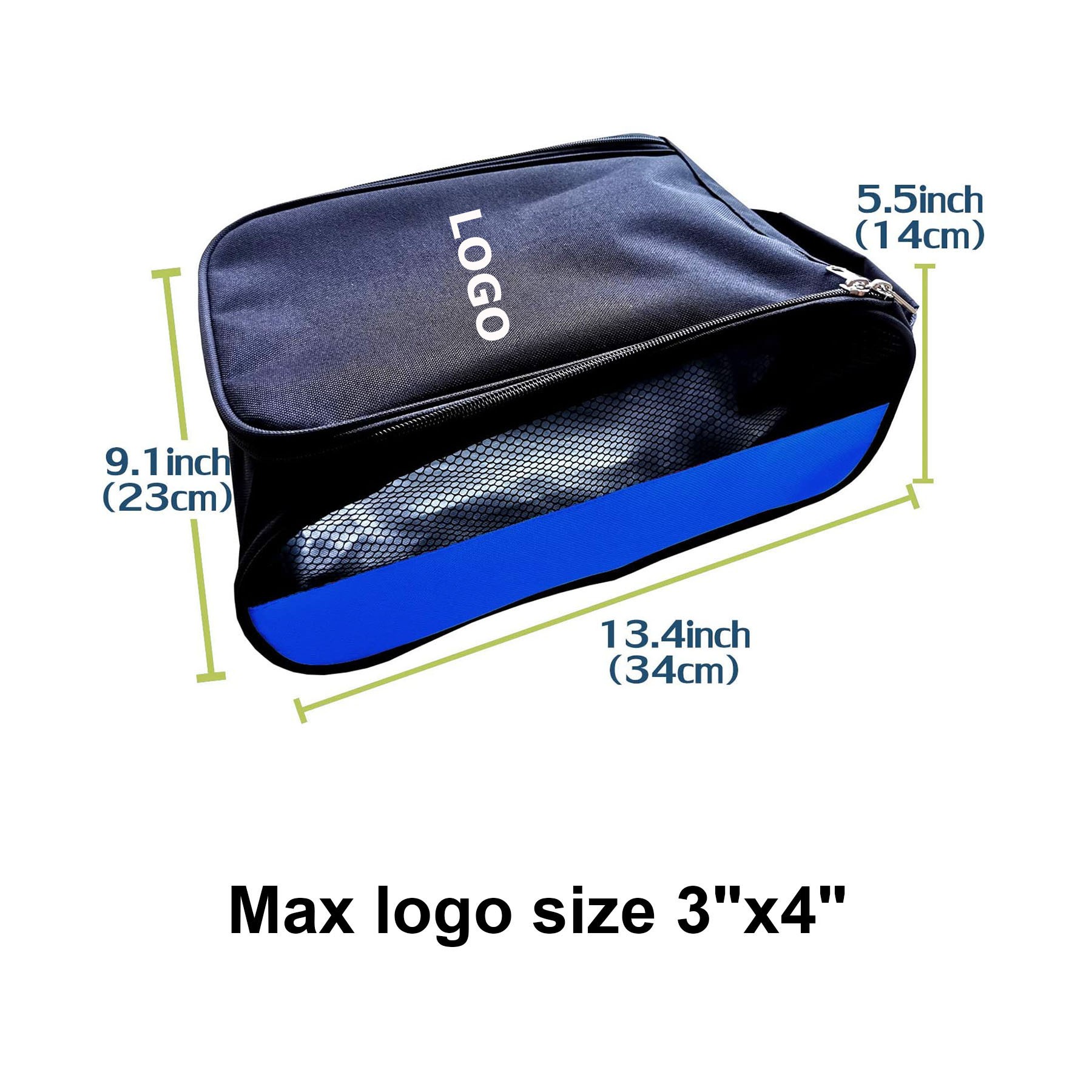 Mesh Panel Shoe Bag with Handle 2