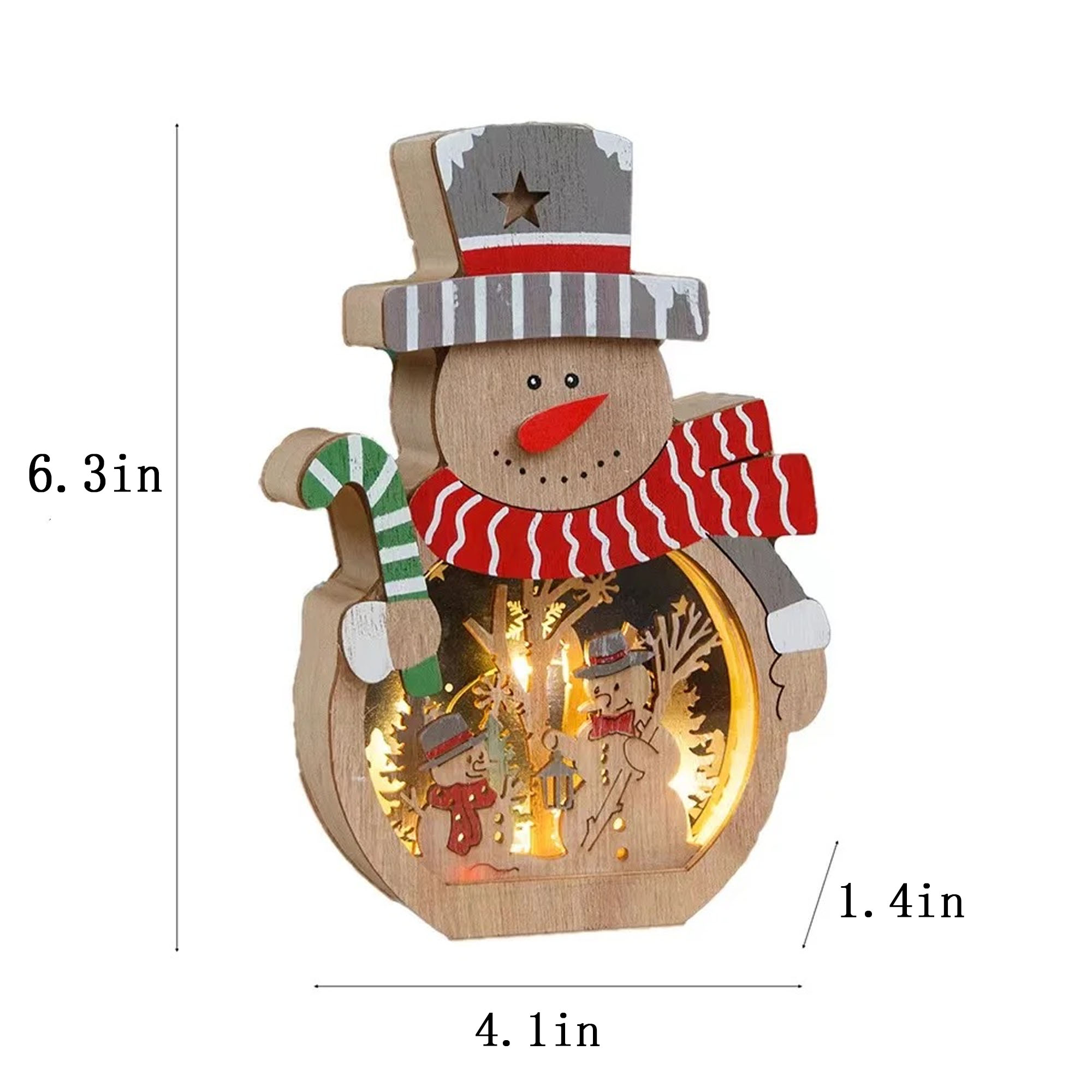 Wood Led Light-Up Christmas Decorations ?C Perfect For Holiday Decor 4