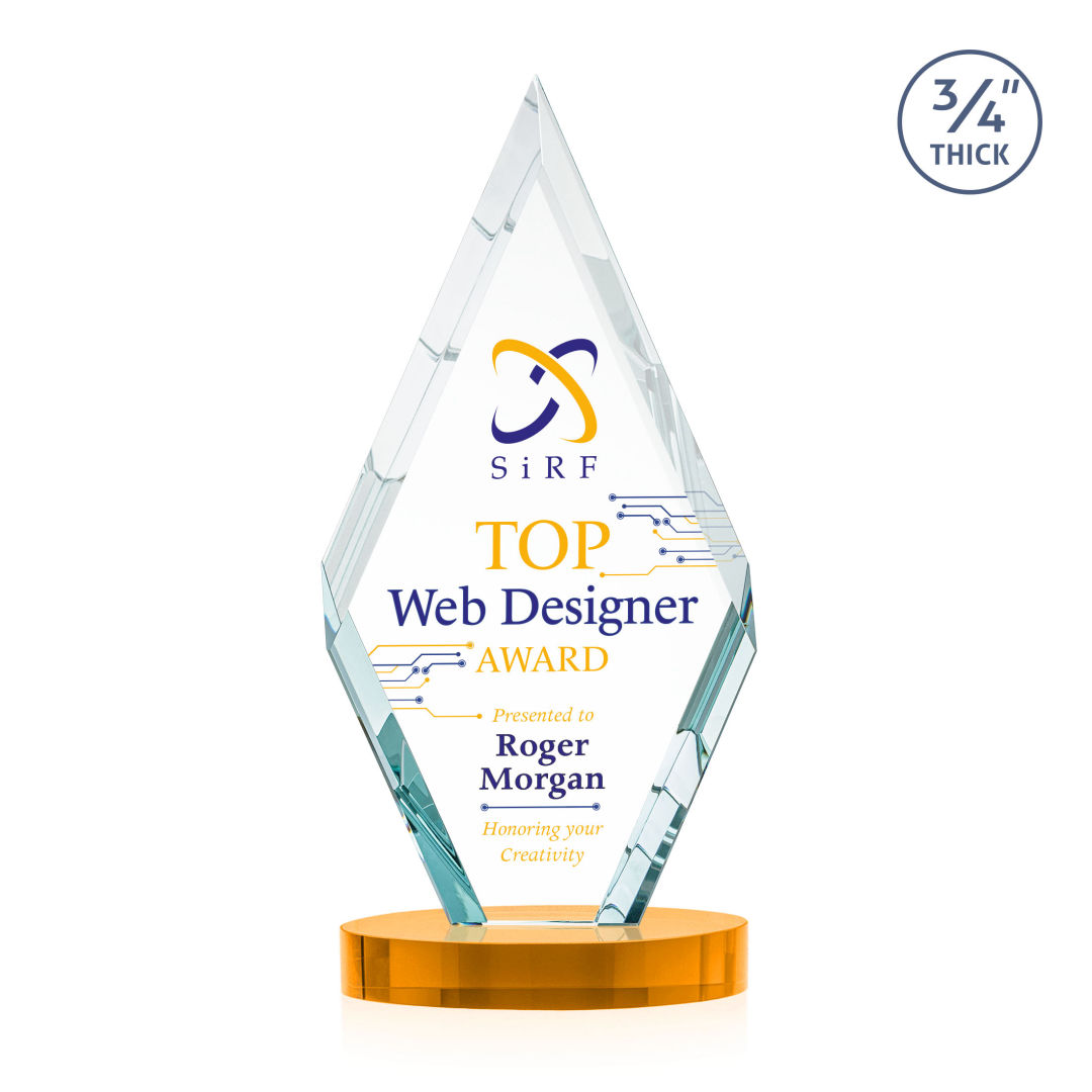 Richmond VividPrint™ Award on Alberton Base - Amber 2