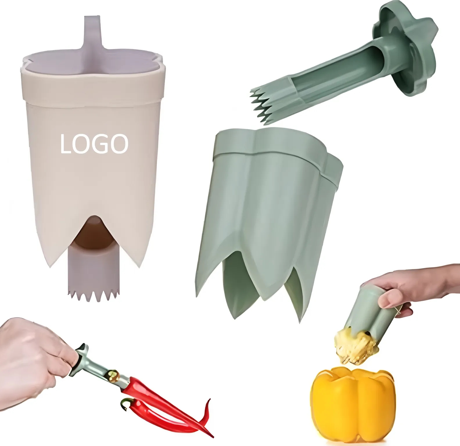 Professional Pepper Corer and Fruit Seed Remover Tool for Kitchen and Commercial Use 5