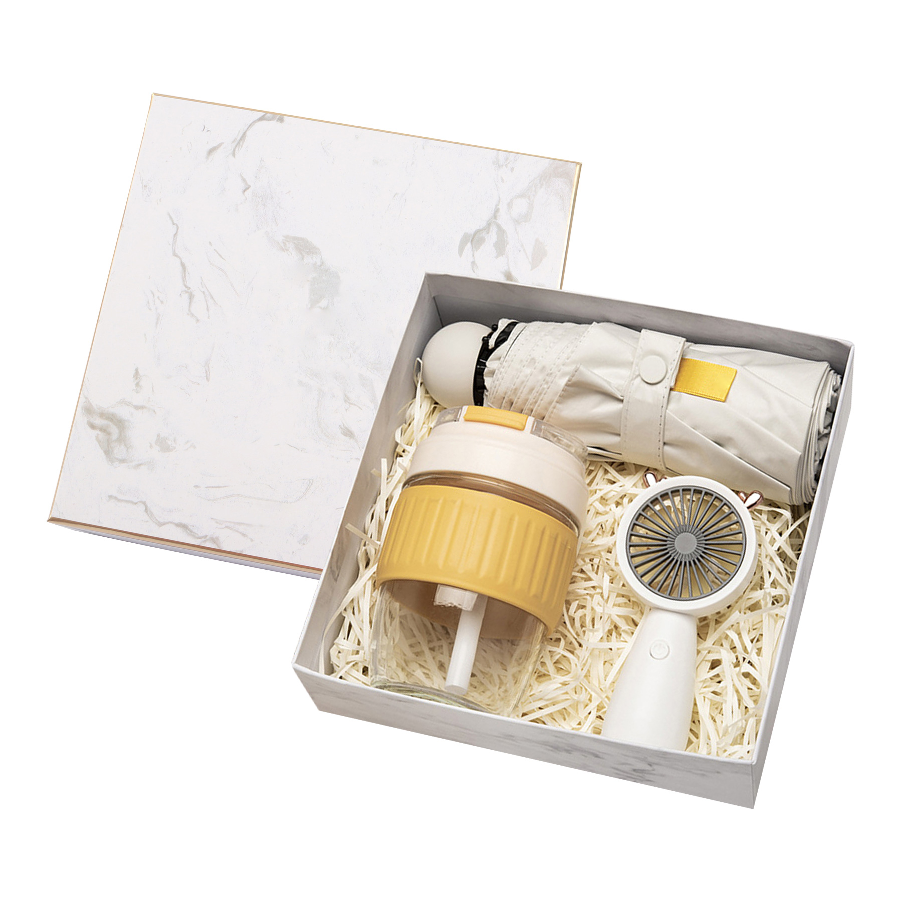 Gift Set with Umbrella, Towel, Handheld Fan 13