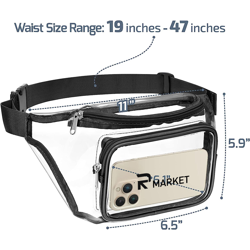 Waterproof Transparent Fanny Pack made of PVC 3