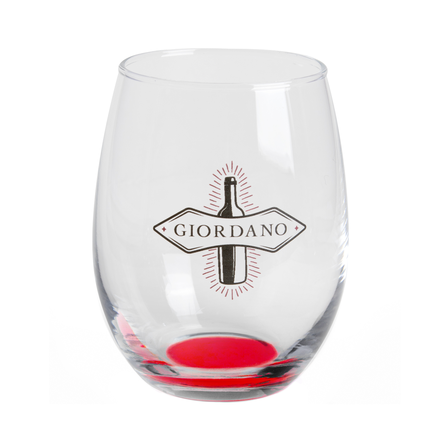 9 oz. Tulip Stemless Wine Glass (2 Color Imprint) 2