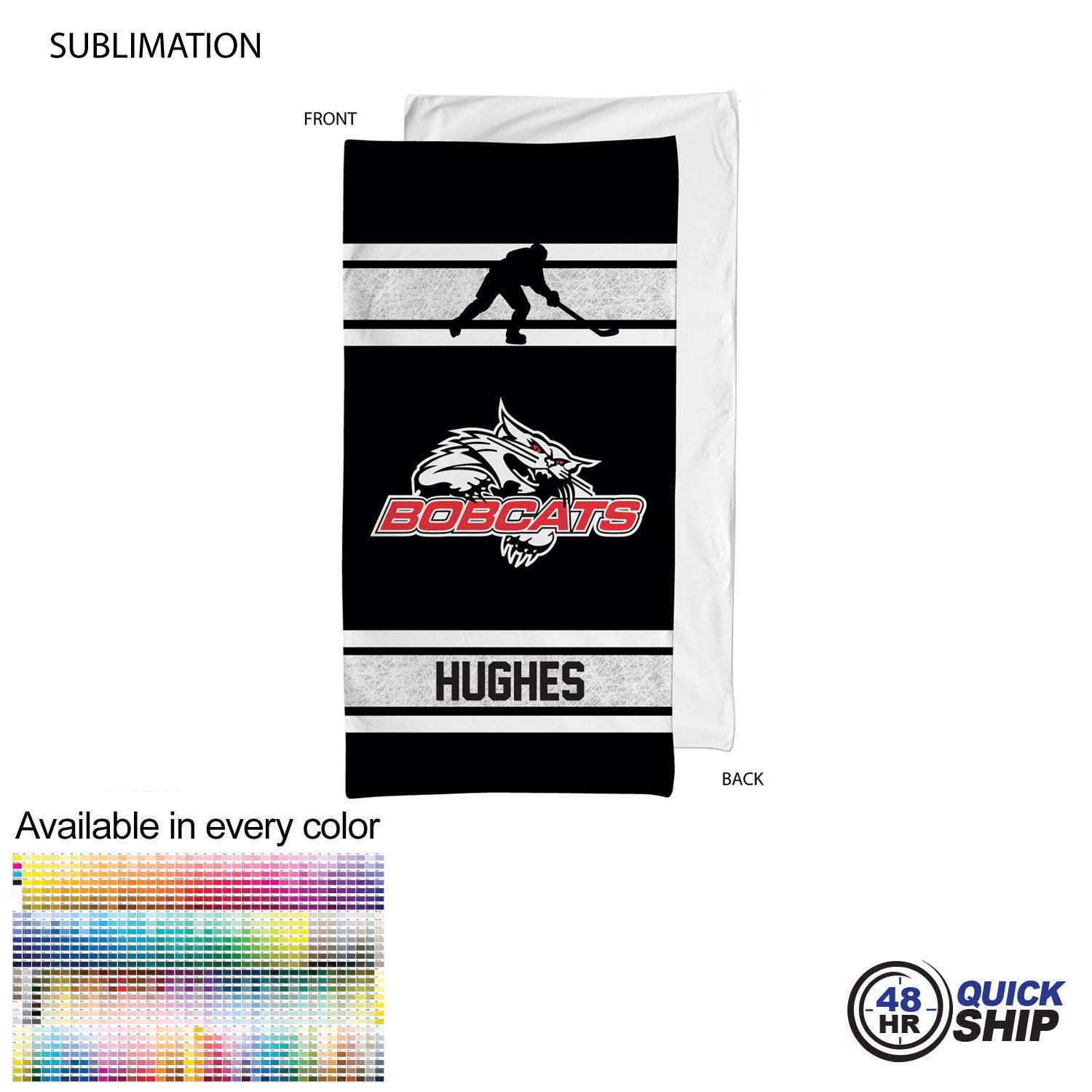 48 Hr Quick Ship - Team Towel in Plush and Soft Velour Terry Cotton Blend, 24x48 3
