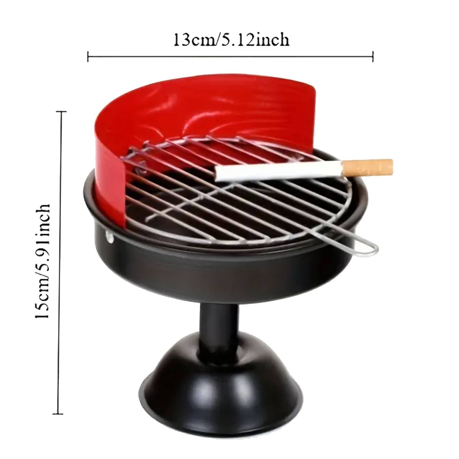 Creative Barbecue Grill Shaped Metal Ashtray 7