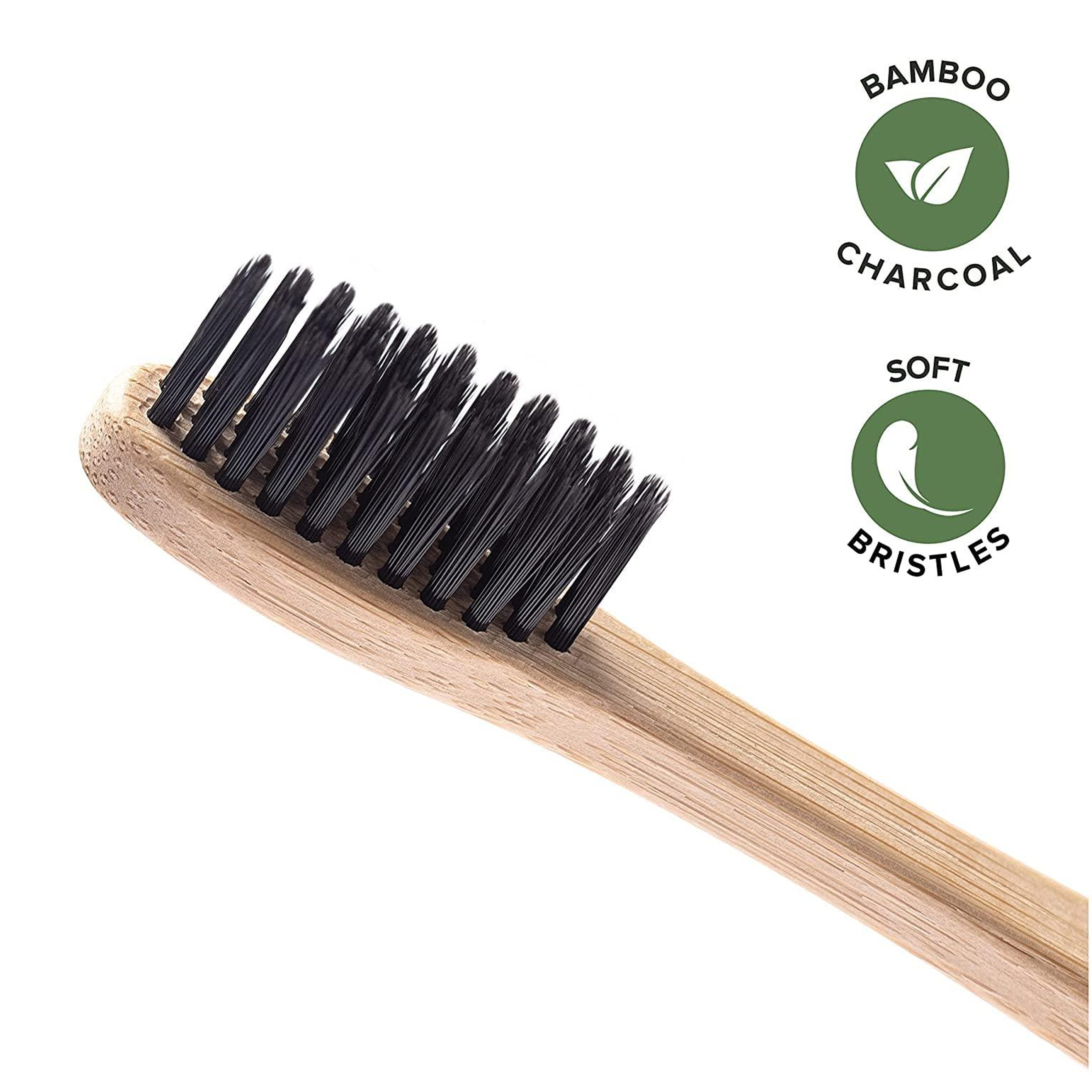Flat Handle Bamboo Toothbrush For Adult 7