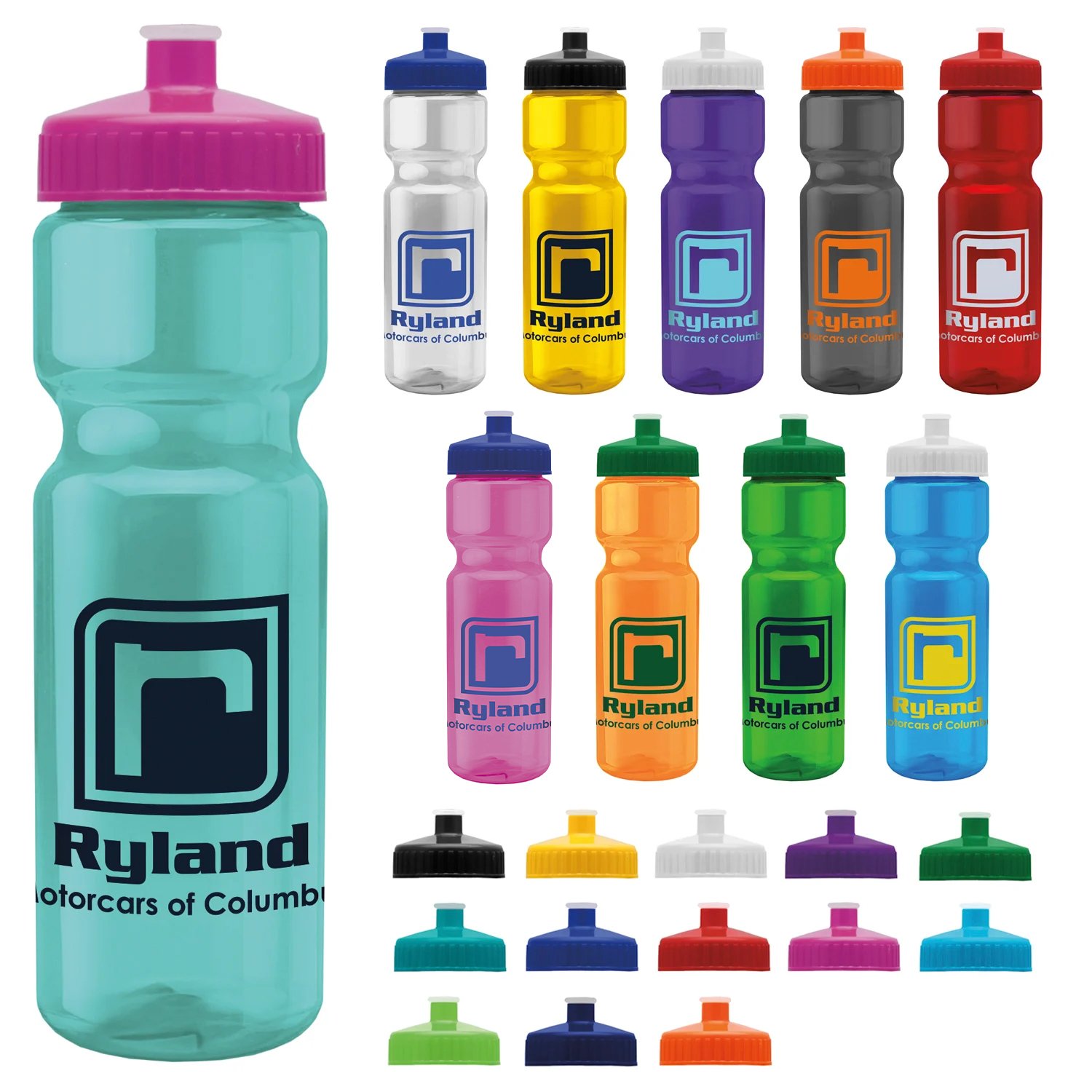 Garyline® Champ Transparent Color Bottle - 28 oz.