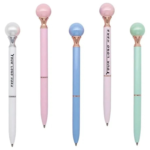 Pearl Top Deco Metal Ballpoint Pens 4