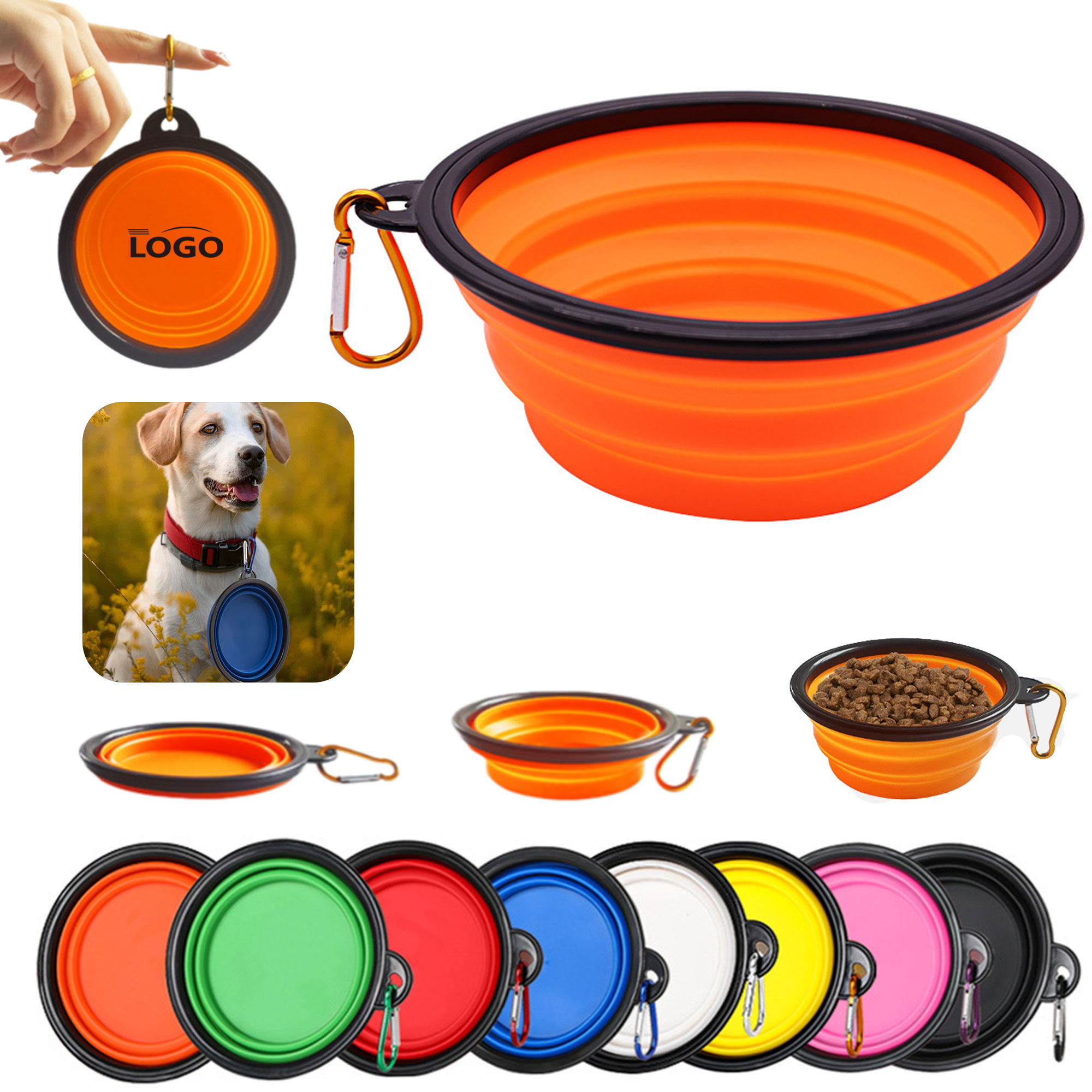 MOQ50 Collapsible Dog Bowls for Travel 2