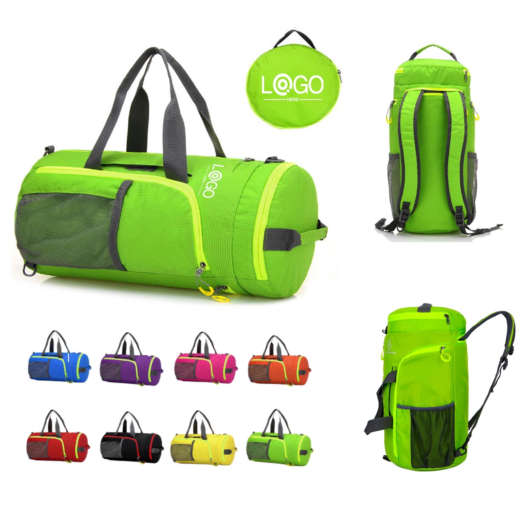 Folding Round Sport Duffle Bag 3