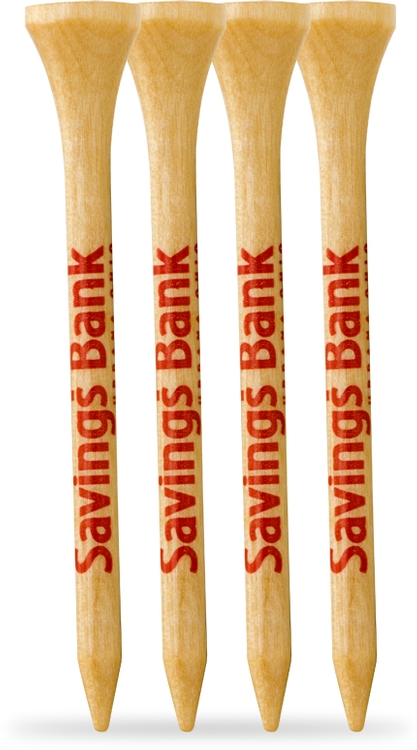4 Pack of Wood Golf Tees (2 3/4")