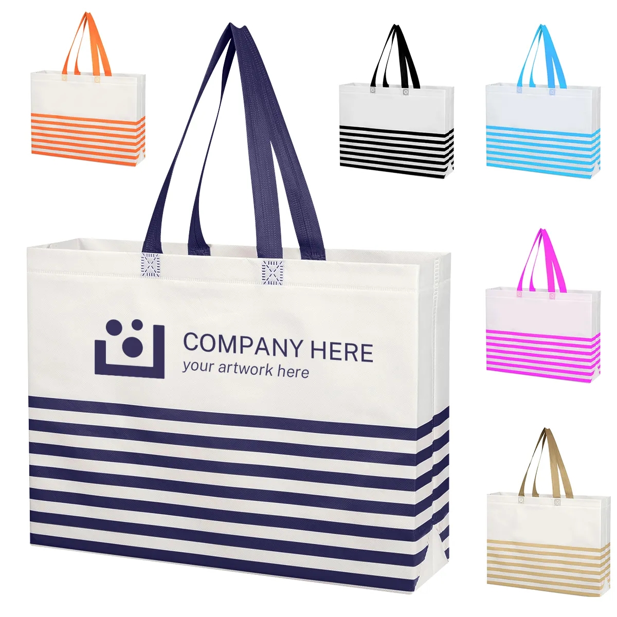 Seaside Striped Tote Bags 2