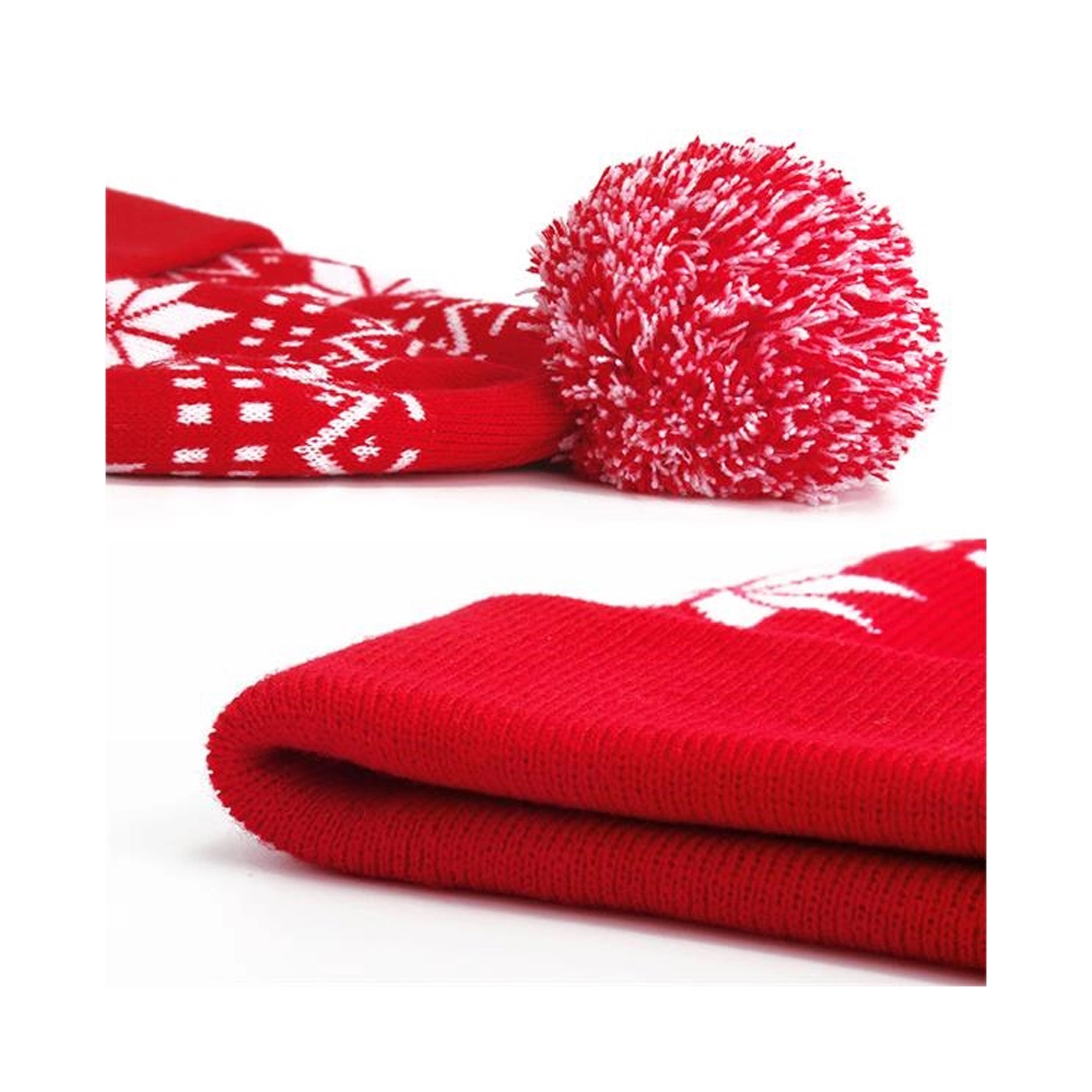 Christmas Beanie Hat Winter Knitted Crochet 1