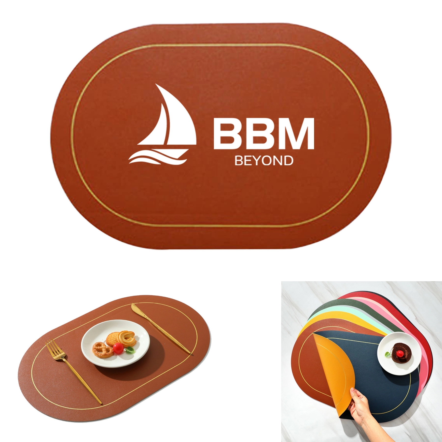 Double Colors PU Leather Placemat 1