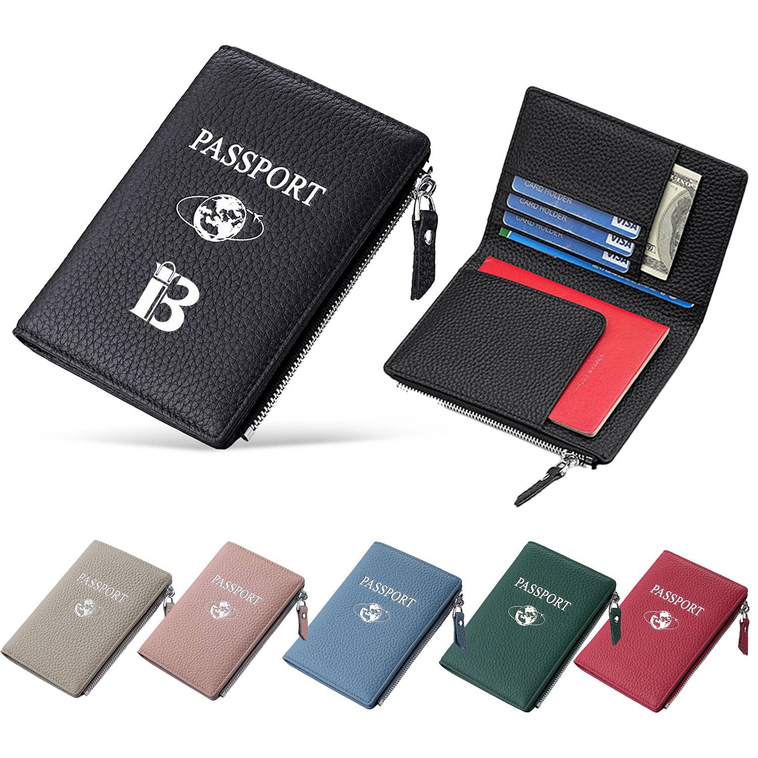 RFID-Blocking Leather Travel Wallet & Passport Holder 12