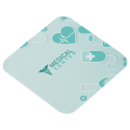 Heavyweight 6" x 6" Draw Twist Microfiber Cleaning Cloth- Full-Color 1