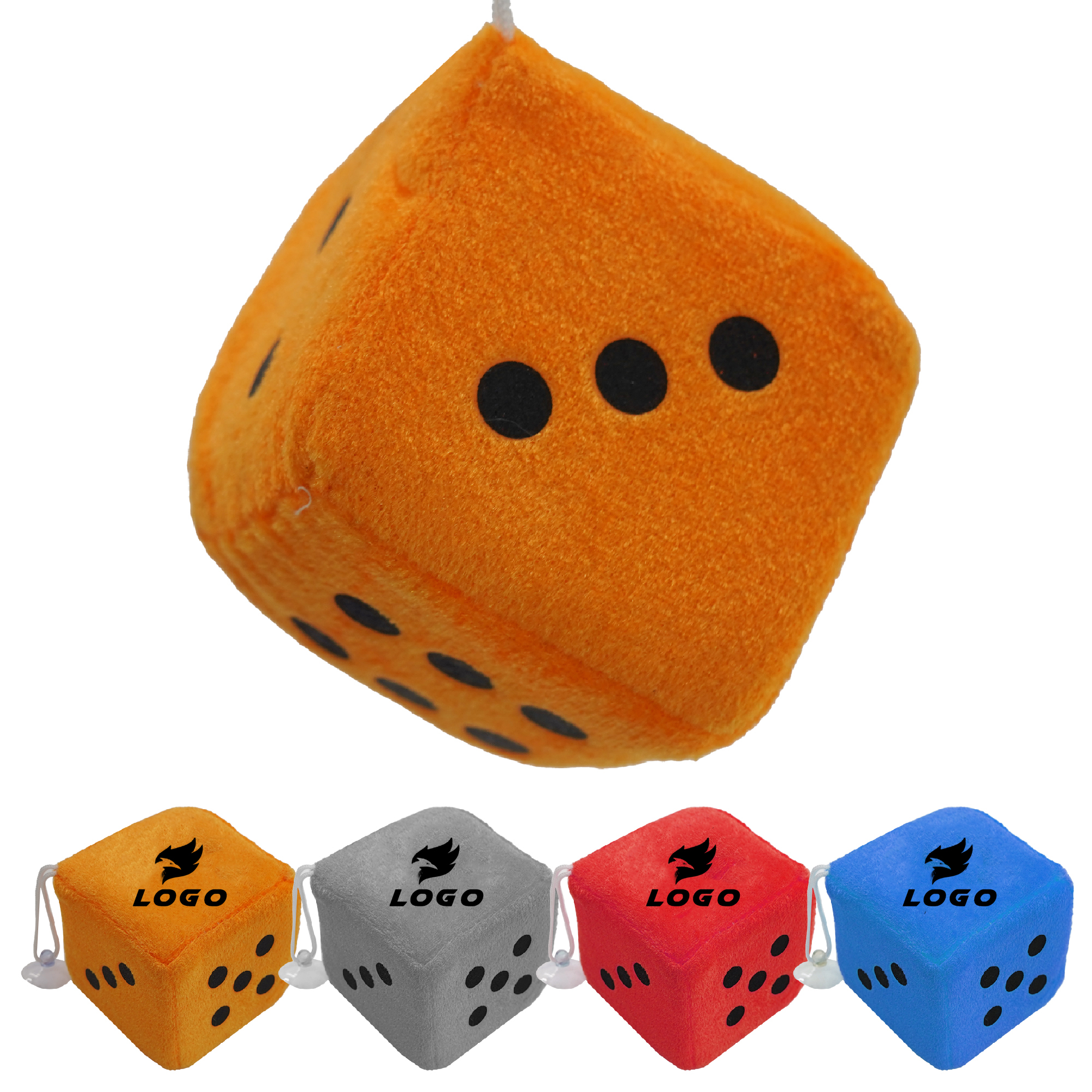 Fuzzy Dice Car Decoration ?C Rearview Mirror Hanging Charm 2
