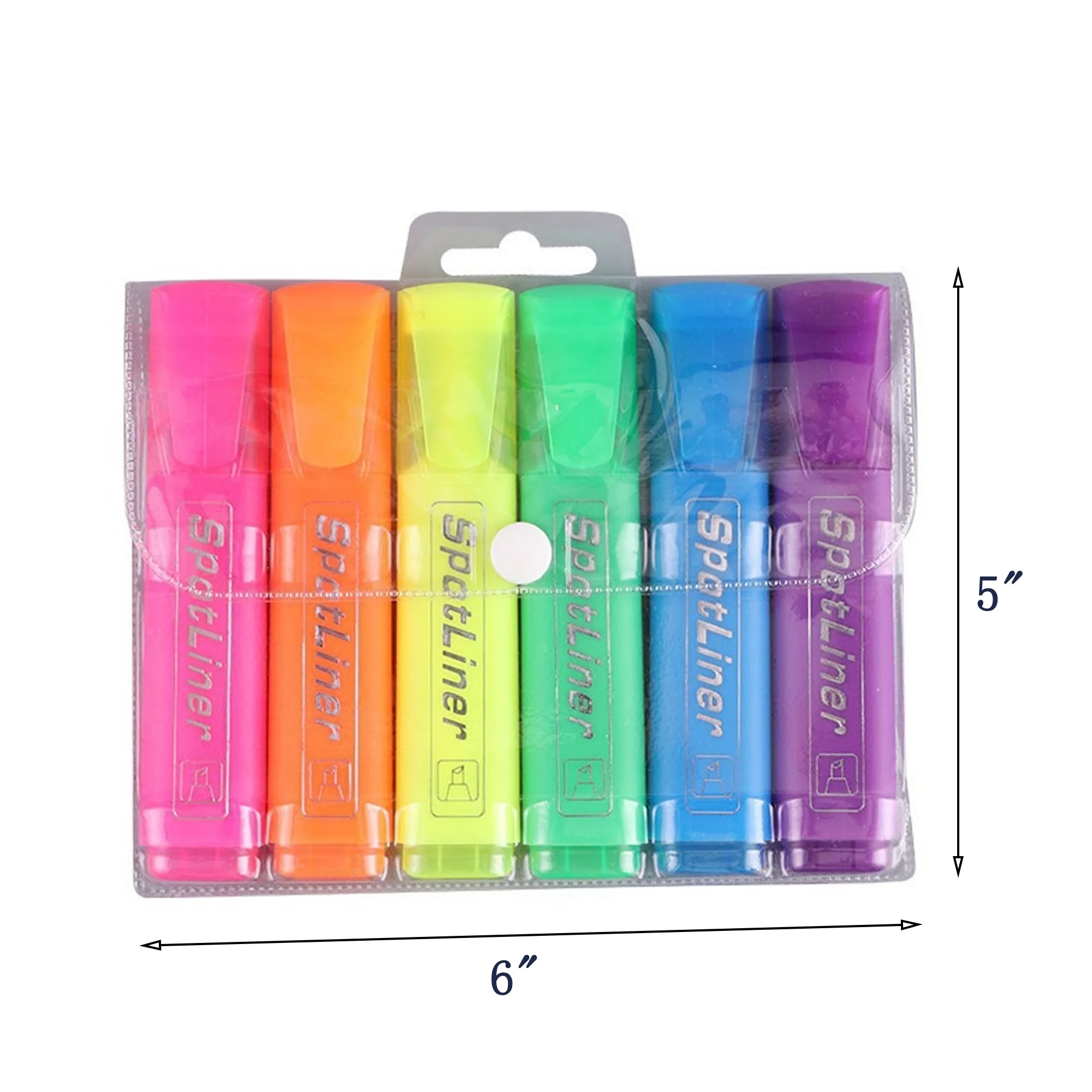 6-Color Chisel Tip Highlighter Set 2