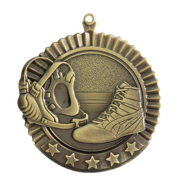 Wrestling Star Medal 2 3/4" 1