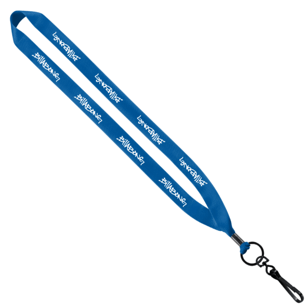 3/4" Polyester Lanyard with Metal Crimp & Swivel Snap Hook 5