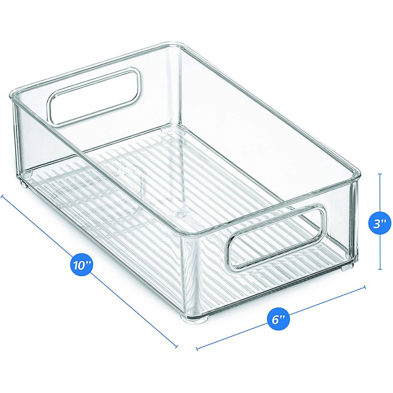 Plastic Transparent Stackable Storage Box Set 4