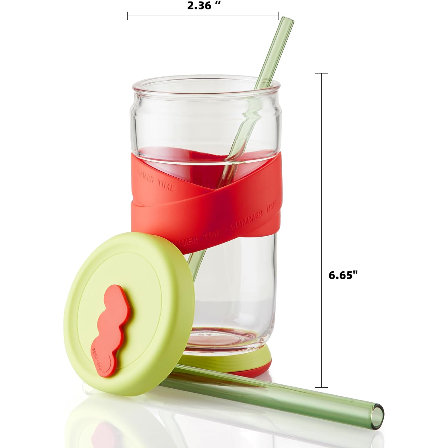 22Oz Glass Tumbler With Straw And Lid 3