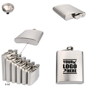 8oz Stainless Steel Flask With Tightly Sealed Cap, custom water bottle with logo imprint 4