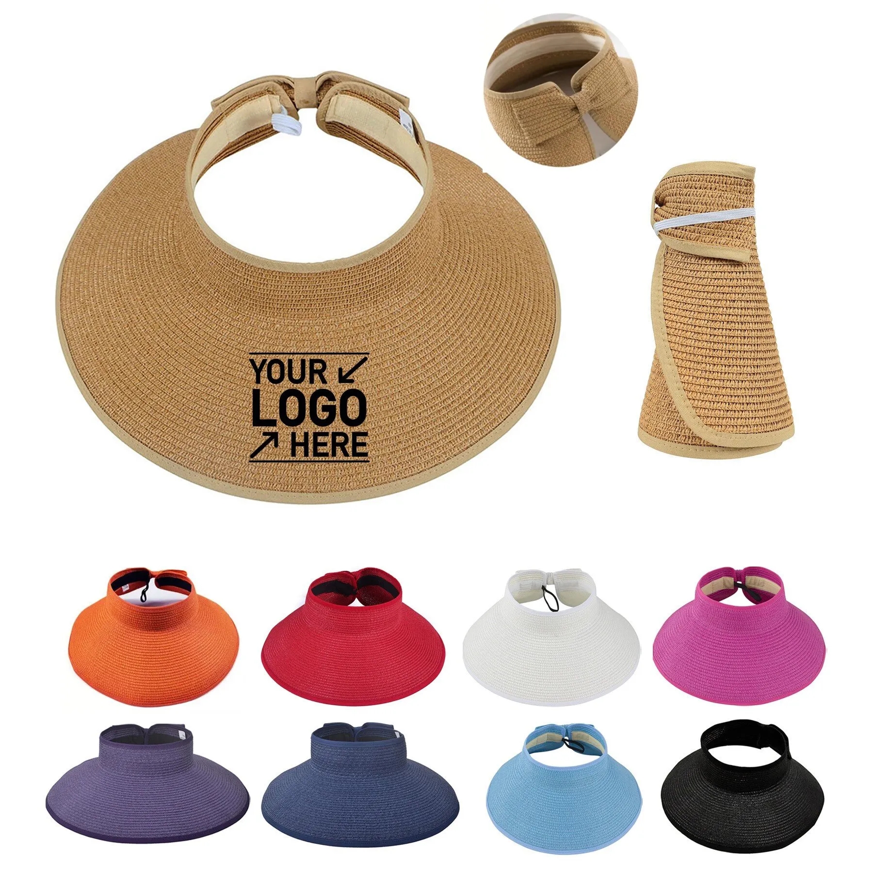 Roll-up Straw Sun Visor 5