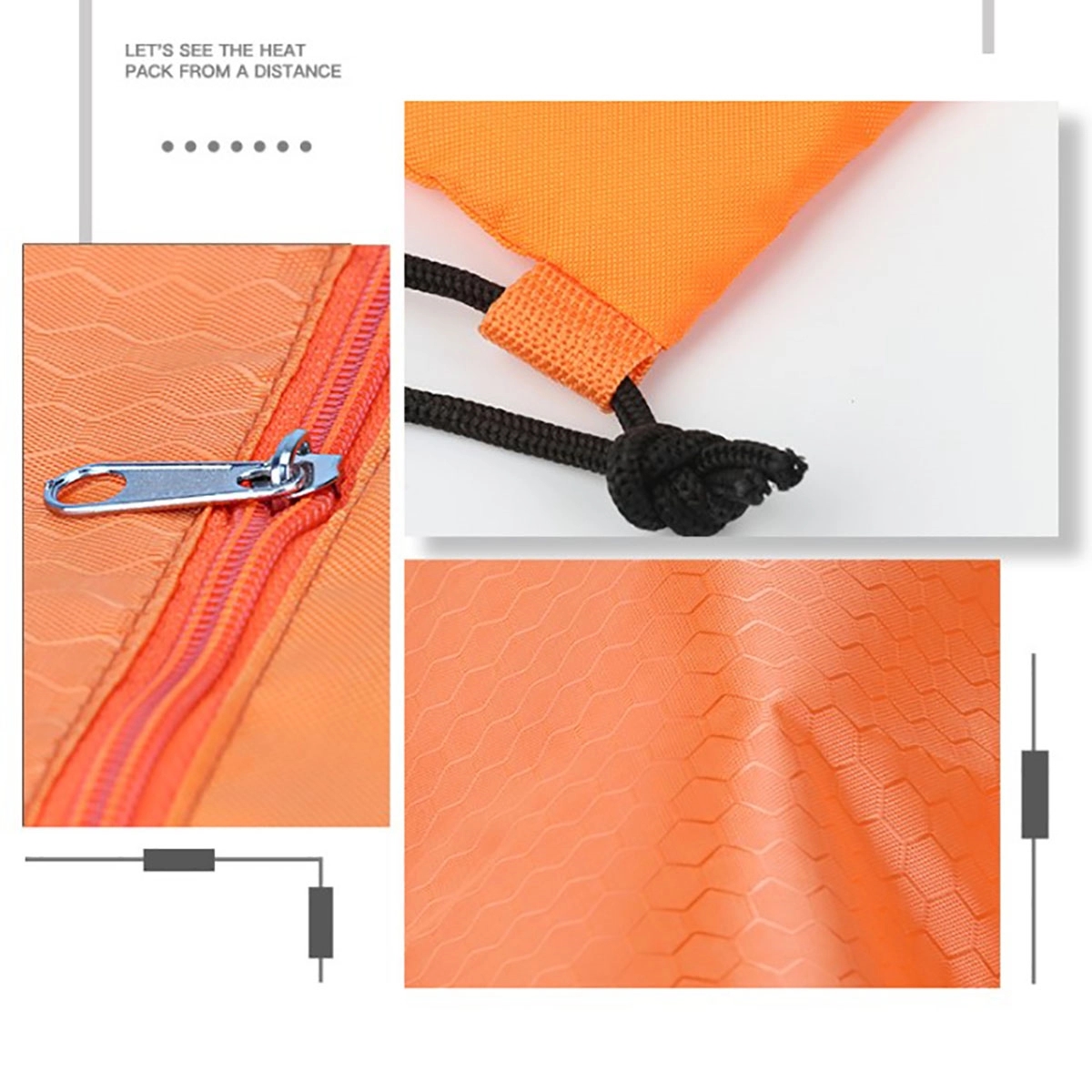 Drawstring Backpack With Zipper 3