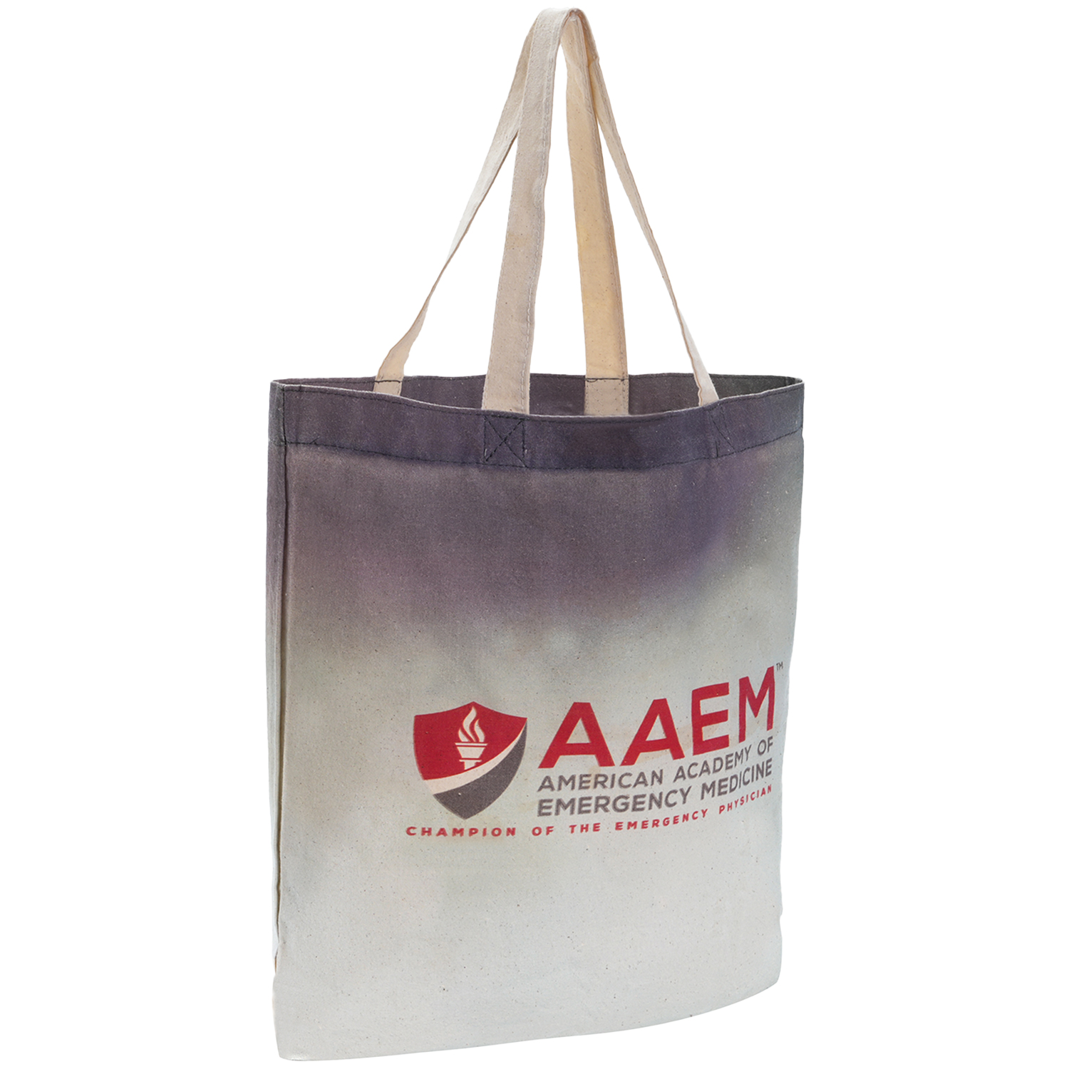 6 Oz. Natural Sublimated Convention Poly Canvas Tote Bag (15" x 16") 3