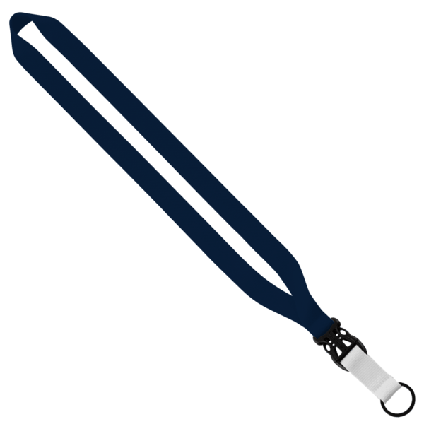 3/4" Multi-Color Polyester Lanyard with Slide Buckle Release & Split-Ring 58