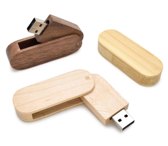 Swivel Wooden USB Flash Drives 1