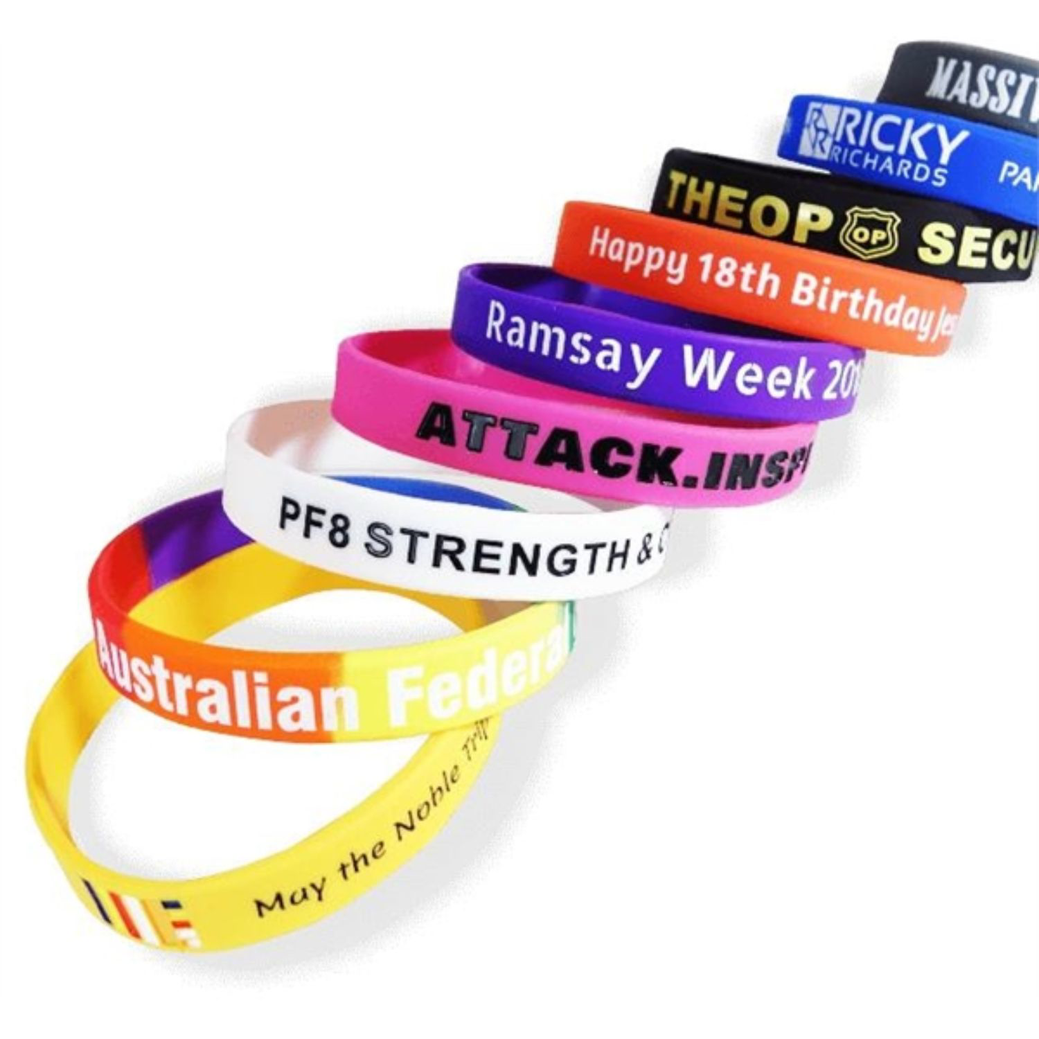 Debossed Color Filled Wristband 2