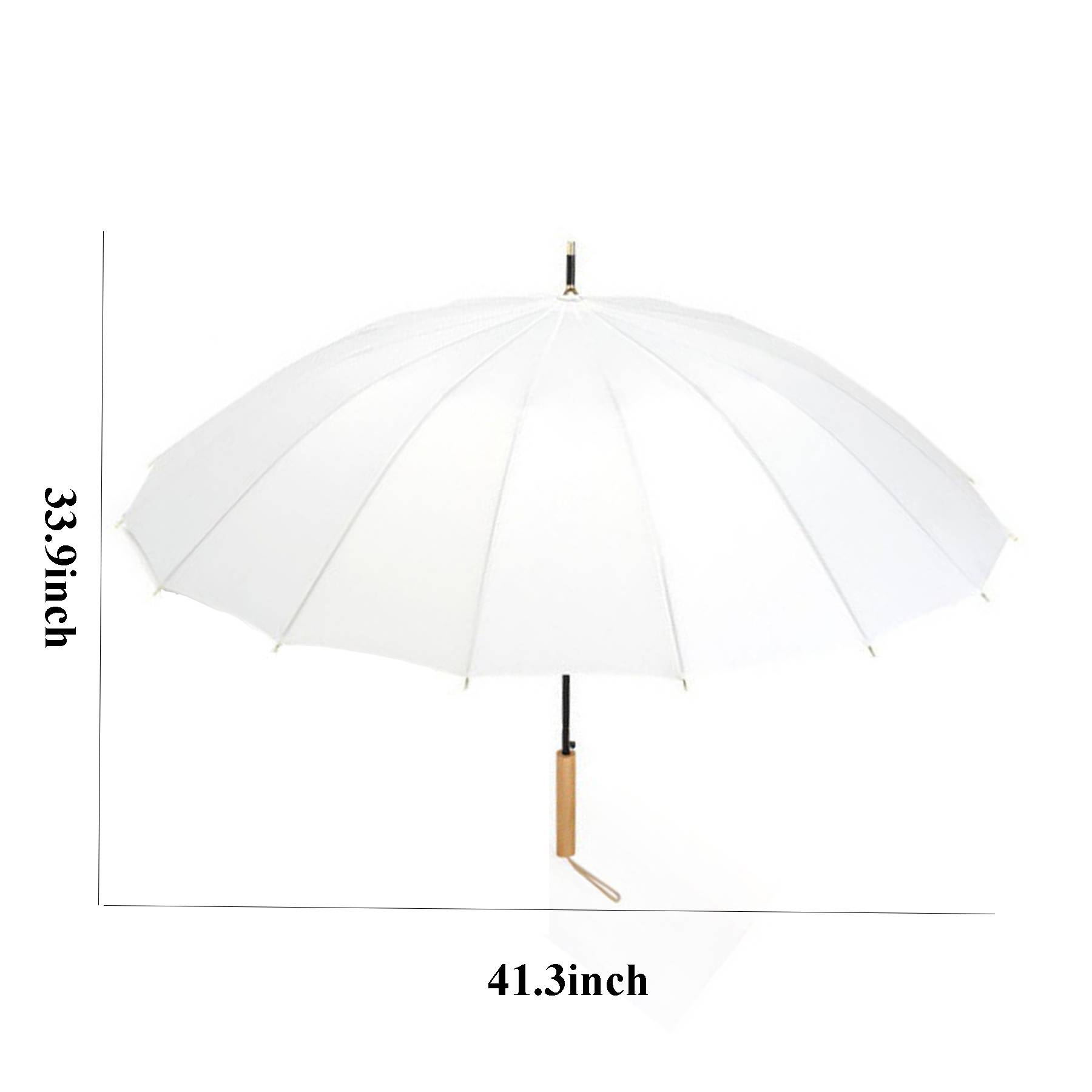 Umbrella with Straight Wooden Handle 1