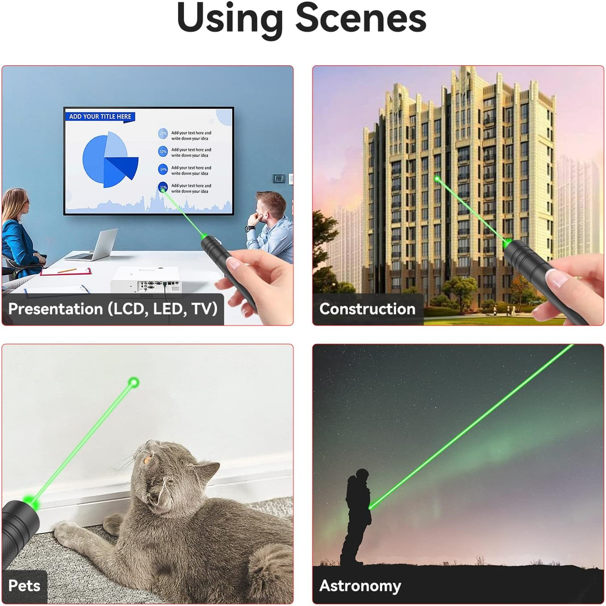 Rechargeable Green Laser Pointer For Cats Toy 1