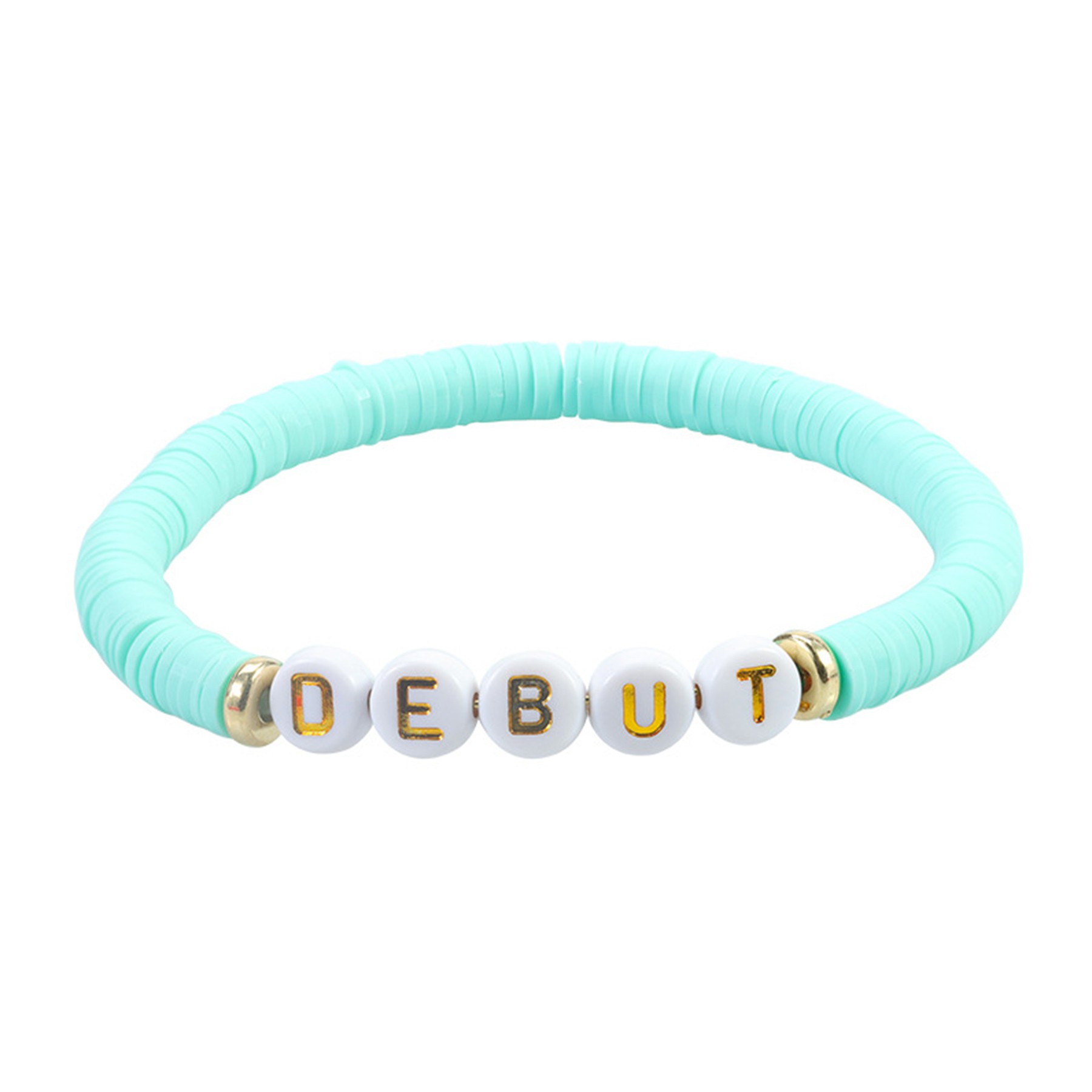 Concert Fan Letter and Number Polymer Clay Bracelet 4